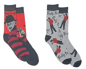 A NIGHTMARE ON ELM STREET Men’s 2 Pair Of FREDDY KRUEGER Socks - Novelty Socks for Less