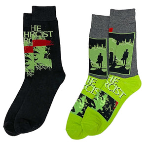 THE EXORCIST Men’s 2 Pair Of HALLOWEEN Socks - Novelty Socks for Less