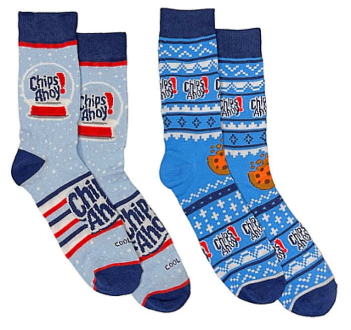 NABISCO CHIPS AHOY COOKIES Men’s CHRISTMAS 2 Pairs of Socks COOL SOCKS Brand