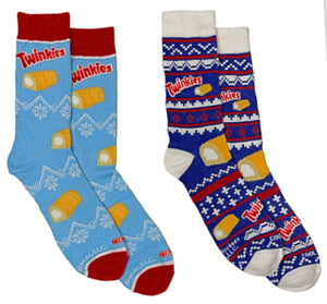 HOSTESS TWINKIES Men’s CHRISTMAS 2 Pair Of Socks COOL SOCKS Brand - Novelty Socks for Less