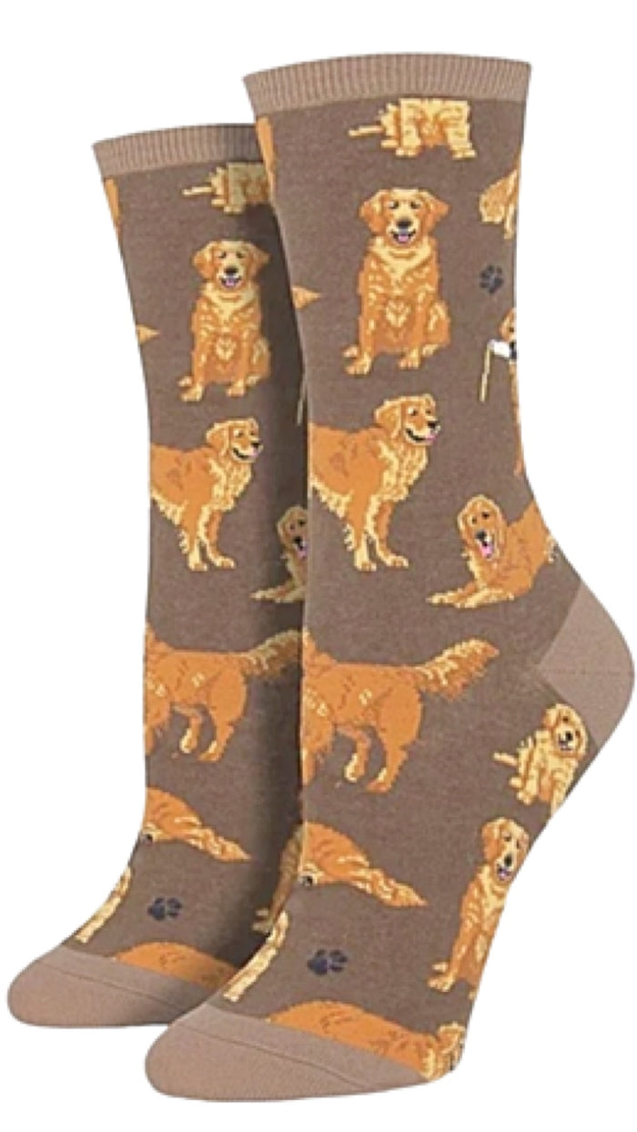 SOCKSMITH Brand Ladies GOLDEN RETRIEVER Dog Socks