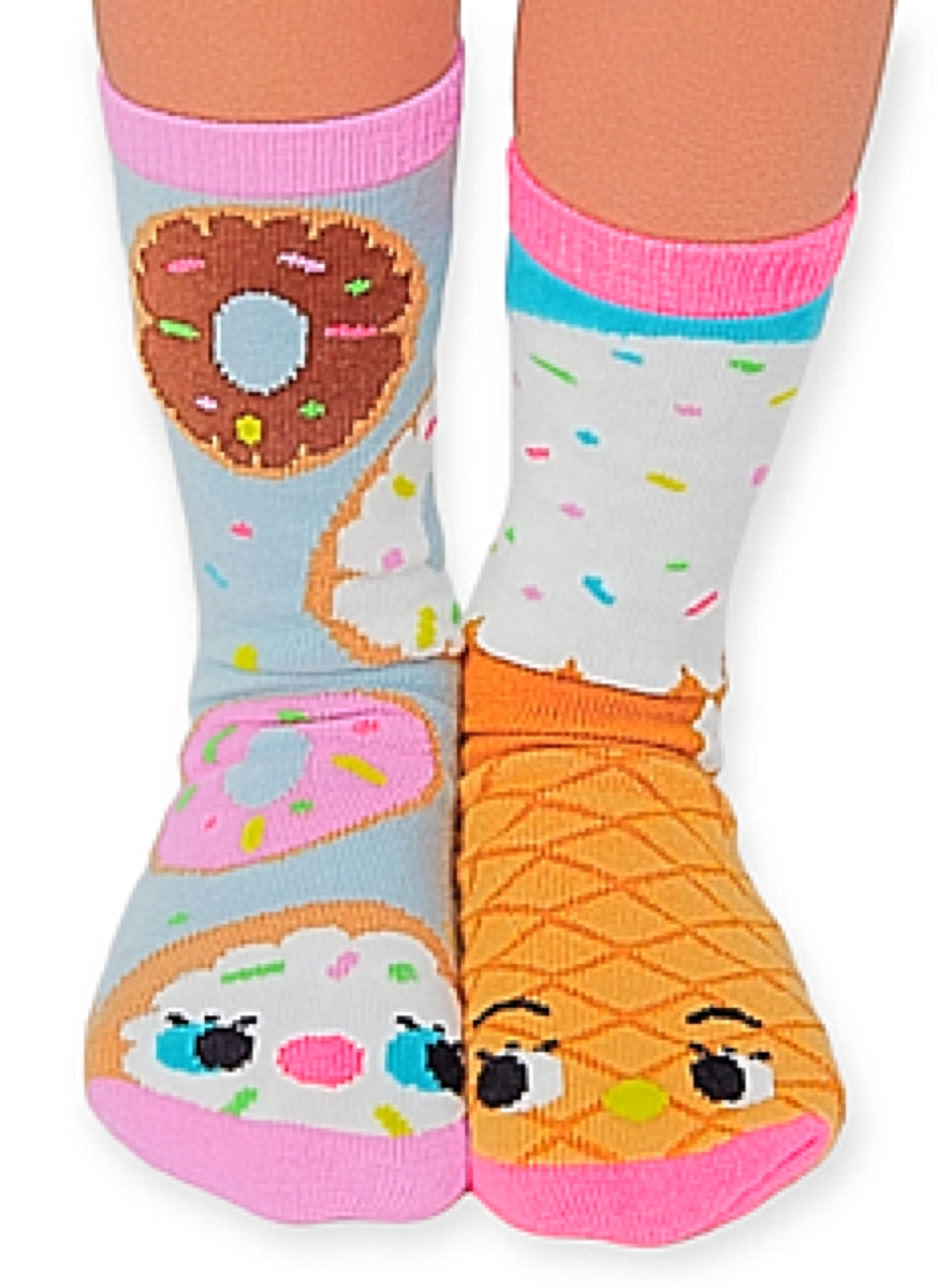 PALS SOCKS Brand Unisex Kids PANDA & TIGER MISMATCHED GRIPPER