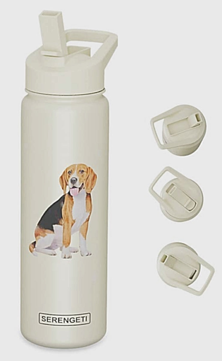 E&S - German Shepherd Stainless Steel Water Bottle 24 oz Serengeti