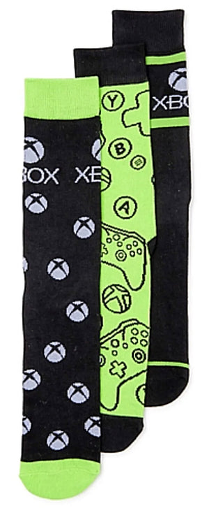 XBOX Men’s 3 Pair Of Socks Gift Set BIOWORLD Brand - Novelty Socks for Less