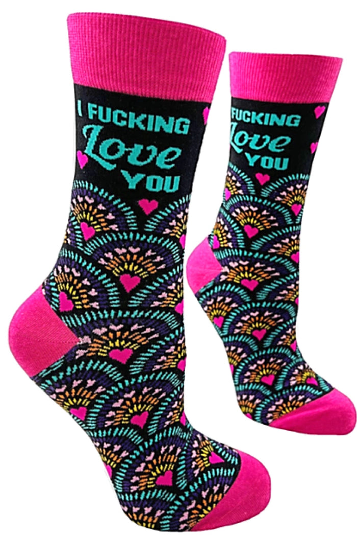 FABDAZ Brand Ladies ‘I FUCKING LOVE YOU’ Socks