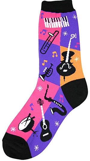 Foot Traffic Brand LADIES MUSICAL INSTRUMENTS Socks - Novelty Socks for Less