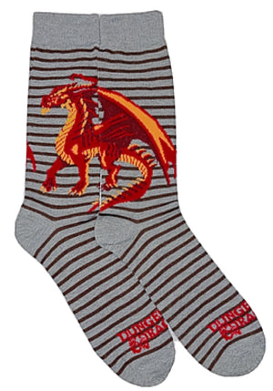 DUNGEONS & DRAGONS Men’s ASHARDALON THE RED DRAGON Socks - Novelty Socks for Less