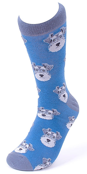 PARQUET Brand Men’s SCHNAUZER DOG Socks - Novelty Socks for Less