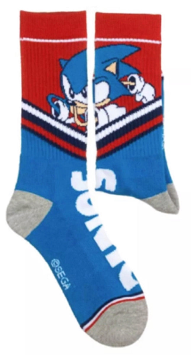 SONIC THE HEDGEHOG MEN'S SHADOW 360 CREW SOCKS BIOWORLD BRAND