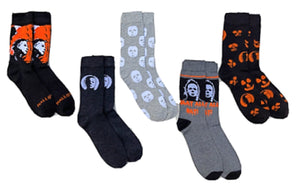 HALLOWEEN II Men’s 5 Pair Of MICHAEL MYERS Socks Gift Set 'SLAY ALL DAY; - Novelty Socks for Less
