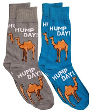 FOOZYS BRAND Men's 2 Pair OF CAMEL Socks 'HUMP DAY' - Novelty Socks for Less