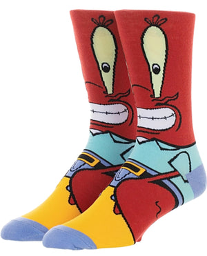 SPONGEBOB SQUAREPANTS Men’s MR. KRABS 360 Socks BIOWORLD Brand - Novelty Socks for Less