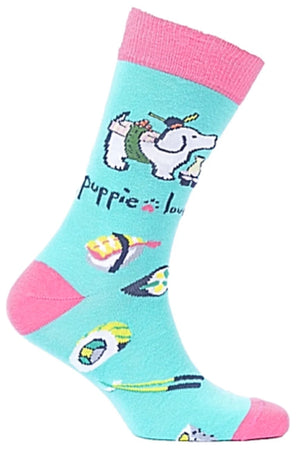 PUPPIE LOVE BY SOCKS N SOCKS BRAND ADULT SUSHI PUP - Novelty Socks for Less