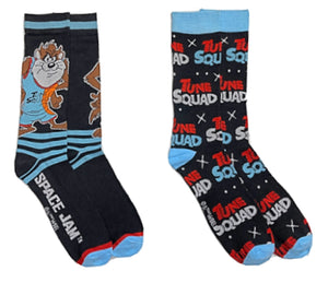LOONEY TUNES Men’s TUNE SQUAD 2 Pair Of TASMANIAN DEVIL Socks - Novelty Socks for Less