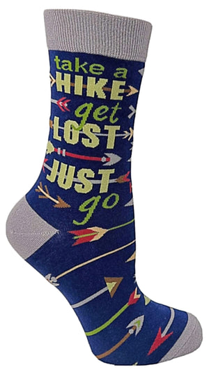 FABDAZ Brand Ladies TAKE A HIKE, GET LOST, JUST GO Socks - Novelty Socks for Less
