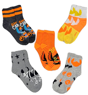 DISNEY LILO & STITCH HALLOWEEN 5 PAIR OF CAPRI SOCKS ‘GIMME CANDY’ - Novelty Socks for Less