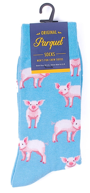 PARQUET Brand Men’s FARM ANIMALS Socks CHOOSE CHICKENS, PIGS Or COWS - Novelty Socks for Less