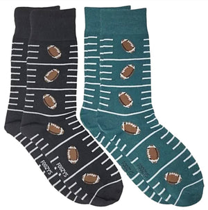 FOOZYS BRAND Men’s 2 Pair OF FOOTBALL SOCKS - Novelty Socks for Less