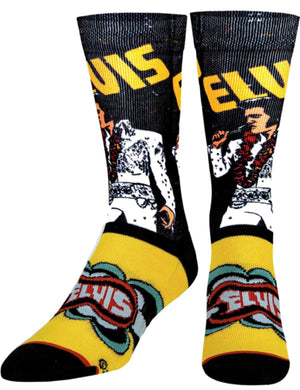 ELVIS PRESLEY MEN’S SOCKS ODD SOX BRAND - Novelty Socks for Less