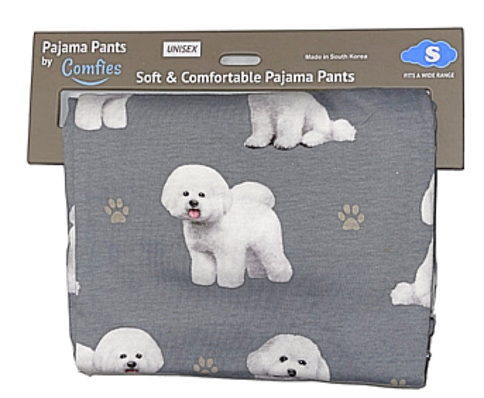 COMFIES Unisex BICHON FRISE Pajama Bottoms E&S Pets (CHOOSE SIZE)