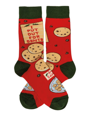 PRIMITIVES BY KATHY Unisex CHRISTMAS COOKIES Socks ‘I PUT OUT FOR SANTA’ - Novelty Socks for Less