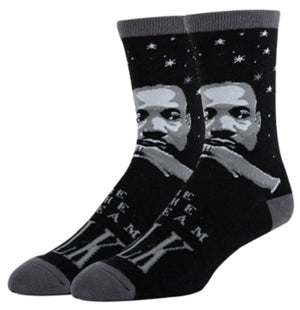 MARTIN LUTHER KING Jr Men’s Socks ‘BE THE DREAM’ (MLK) Oooh Yeah Brand - Novelty Socks for Less