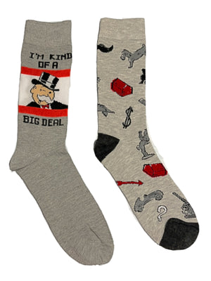 MONOPOLY Men’s 2 Pair Of Socks ‘I’M KIND OF A BIG DEAL’ - Novelty Socks for Less