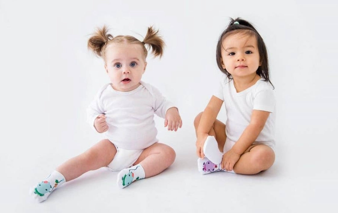SQUID SOCKS Brand UNISEX Infant/Toddler 3 Pair Of STAY ON Socks ‘CLAIRE COLLECTION’ - Novelty Socks for Less