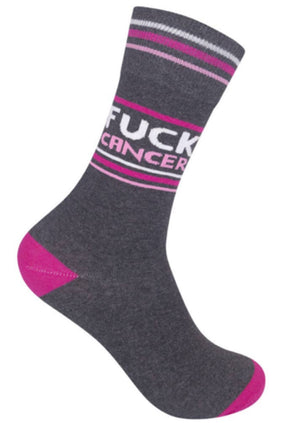 FUNATIC Brand Unisex Socks ‘FUCK CANCER’ - Novelty Socks for Less