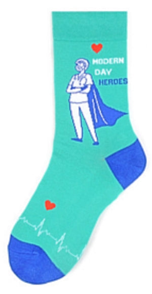 PARQUET Brand Ladies HEALTHCARE/DOCTOR/NURSE Socks ‘MODERN DAY HEROES’ - Novelty Socks for Less