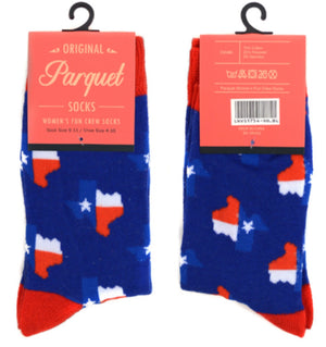 PARQUET Brand Ladies TEXAS STATE Socks - Novelty Socks for Less
