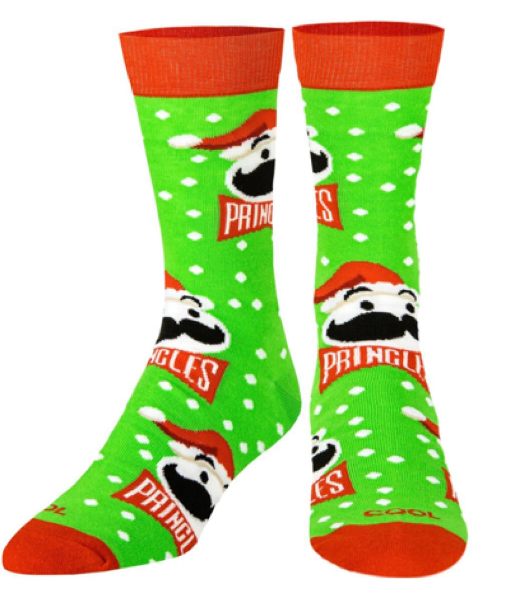 PRINGLES CHIPS MEN’S CHRISTMAS SOCKS COOL SOCKS BRAND Novelty Socks for Less
