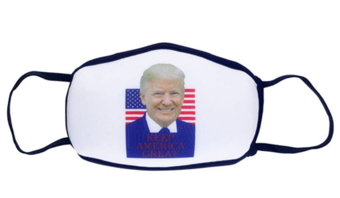 FUNATIC BRAND TRUMP ADULT FACE MASK Says ‘KEEP AMERICA GREAT’