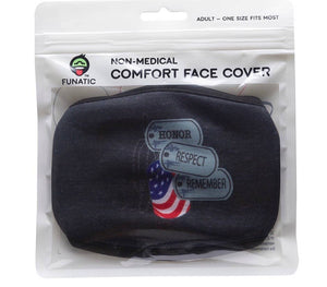 FUNATIC BRAND Adult Face Mask HONOR RESPECT REMEMBER - Novelty Socks for Less