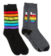 PEANUTS Men’s 2 Pair Of SNOOPY PRIDE Socks With WOODSTOCK - Novelty Socks for Less