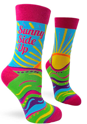 FABDAZ BRAND LADIES ‘SUNNY SIDE UP’ SOCKS - Novelty Socks for Less