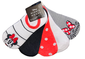 DISNEY Ladies 5 Pair Of MINNIE MOUSE No Show Liner Socks - Novelty Socks for Less