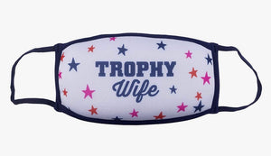 FUNATIC Brand Adult TROPHY WIFE Face Mask - Novelty Socks for Less