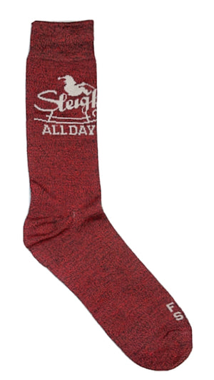 Funky Socks Men’s Christmas ‘SLEIGH ALL DAY’ Socks - Novelty Socks for Less