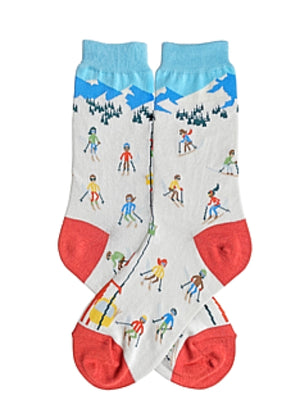 FOOT TRAFFIC Brand Ladies Skiing Socks - Novelty Socks for Less