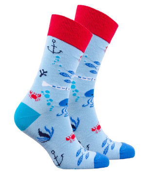 SOCKS N SOCKS Brand Men’s AQUARIUM/BOATING Socks - Novelty Socks for Less