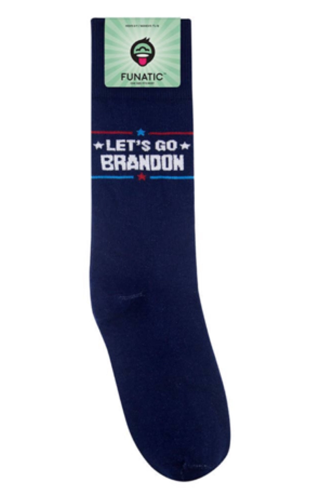 FUNATIC Brand Unisex ‘LET’S GO BRANDON’ Socks - Novelty Socks for Less