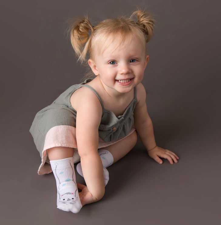 SQUID SOCKS Brand Unisex INFANT/TODDLER 3 Pair Of STAY ON Socks ‘CORA COLLECTION’ - Novelty Socks for Less
