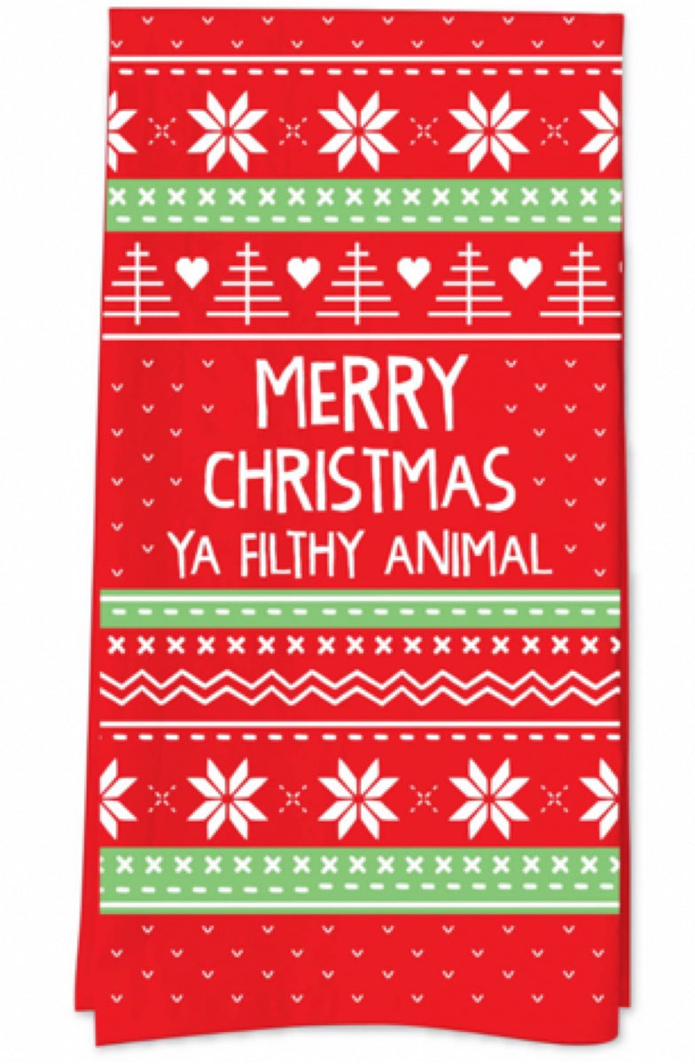 Festive as Fuck Funny Christmas Kitchen Towel – The Coin Laundry Print Shop