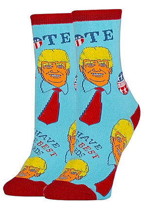 OOOH YEAH Brand TRUMP Ladies Socks ‘I HAVE THE BEST WORDS’ - Novelty Socks for Less