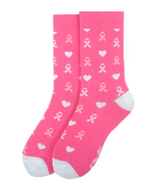 PARQUET BRAND Ladies Pink BREAST CANCER AWARENESS - Novelty Socks for Less