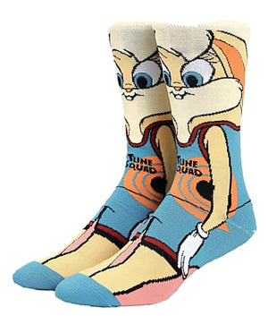 LOONEY TUNES Men’s LOLA BUNNY SPACE JAM TUNE SQUAD 360 Socks BIOWORLD BRAND - Novelty Socks for Less