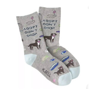 K. Bell Ladies ADOPT DON’T SHOP Socks - Novelty Socks for Less