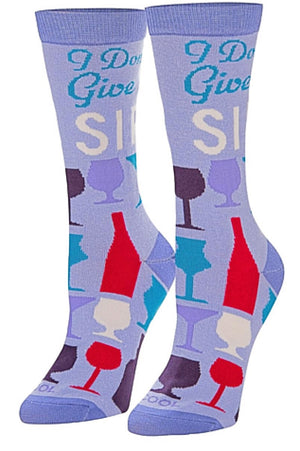 COOL SOCKS BRAND LADIES WINE SOCKS ‘I DON’T GIVE A SIP’ - Novelty Socks for Less