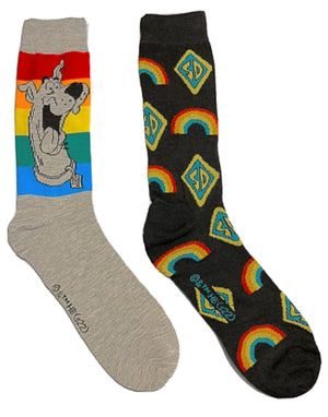 SCOOBY-DOO Men’s 2 Pair Of RAINBOW PRIDE Socks - Novelty Socks for Less